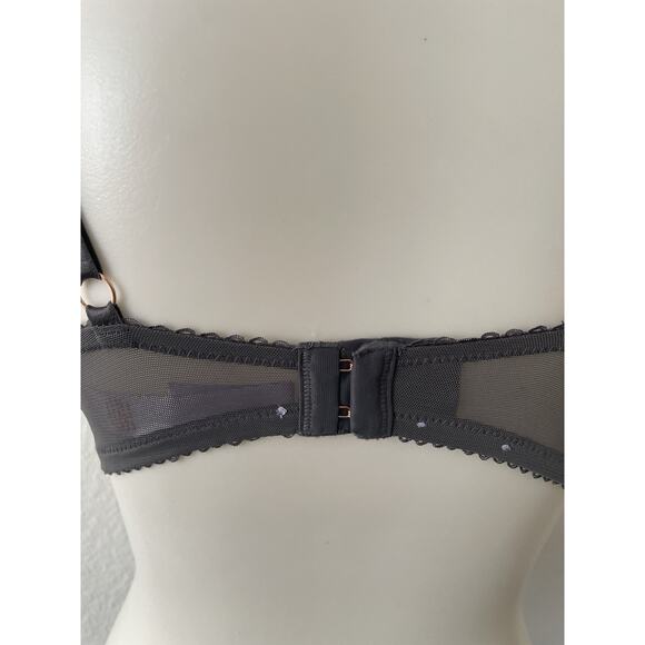 Savage x Fenty Bra Demi Cage Lace Living In the Clouds Lingerie - Picture 9 of 13